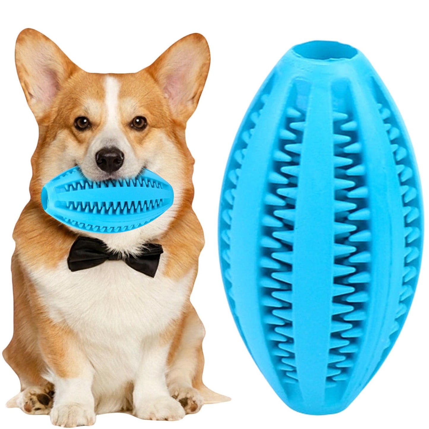 Pet Toy Ball Dog Puzzle Toy 1 Pack Interactive Dog Toys for Dispensing Puppy Toys for Teething Puppy for Teeth/Slow Feeder/Iq Training/Playing, Yellow Sky Blue