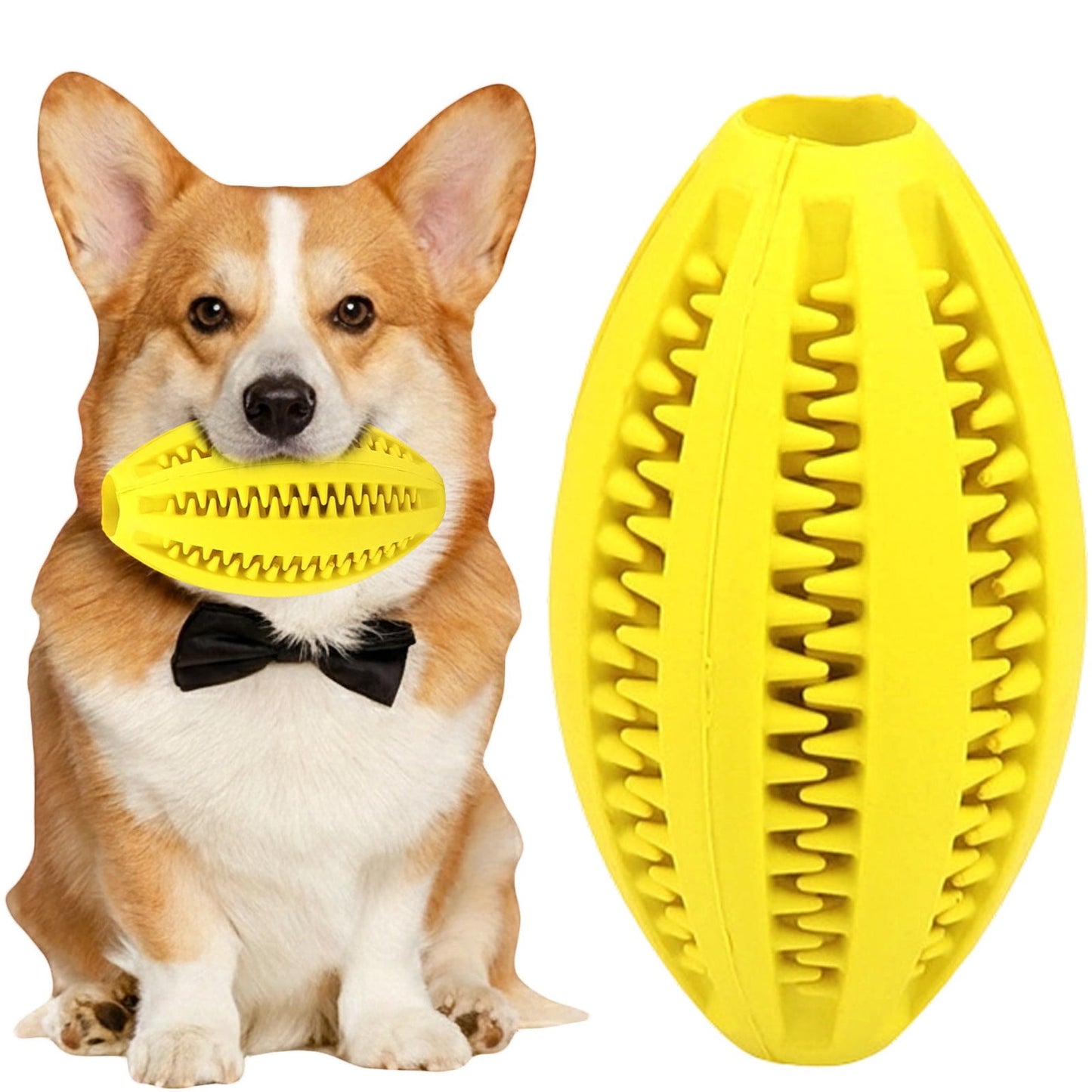 Pet Toy Ball Dog Puzzle Toy 1 Pack Interactive Dog Toys for Dispensing Puppy Toys for Teething Puppy for Teeth/Slow Feeder/Iq Training/Playing Yellow
