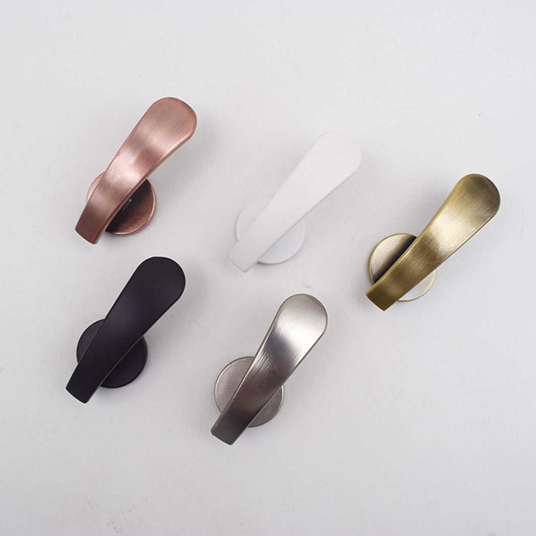 Self-Adhesive Wall Hooks - Fabric Curtain Tie Back Stick On Drape Holder Durable Rose Gold 2# White 2#