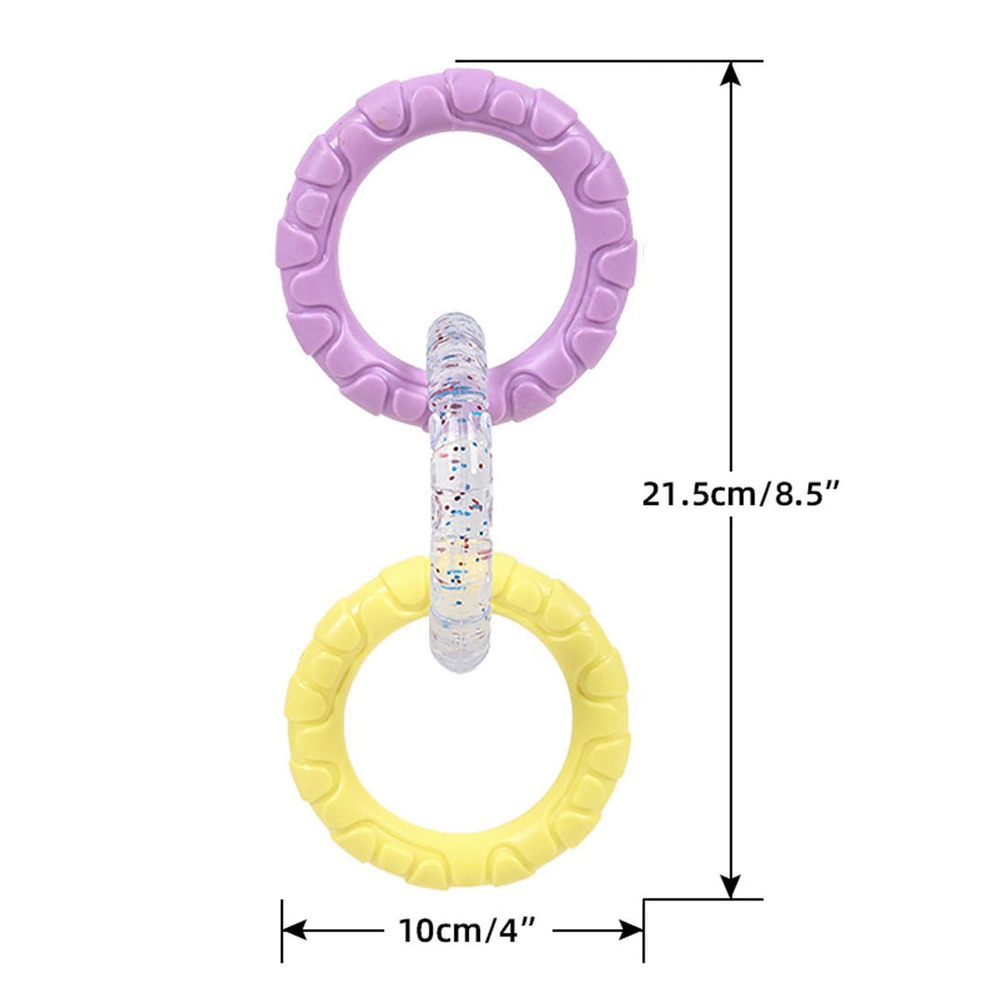 3-Ring Tug Dog Toy, Interactive Tug Pull Toy for Training and Teeth Cleaning, Indestructible Rubber of War Dog Chew Toy for Aggressive Chewers, Outdoor Puppy Ring Toy for Small Medium Large Dogs Orange