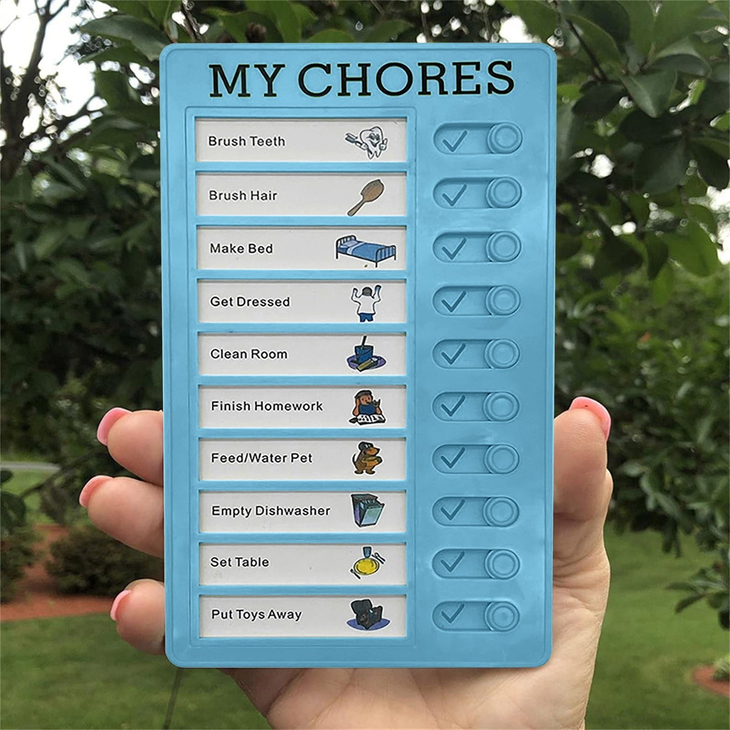 1Pc To Do List Checklist,Chores Chart for Man and Woman Chore Chart, Sliding Routine Chart to Do List, RV Checklist Task Planning Board, ADHD Tools Routine Visual Schedule Reminder(White5) Pink