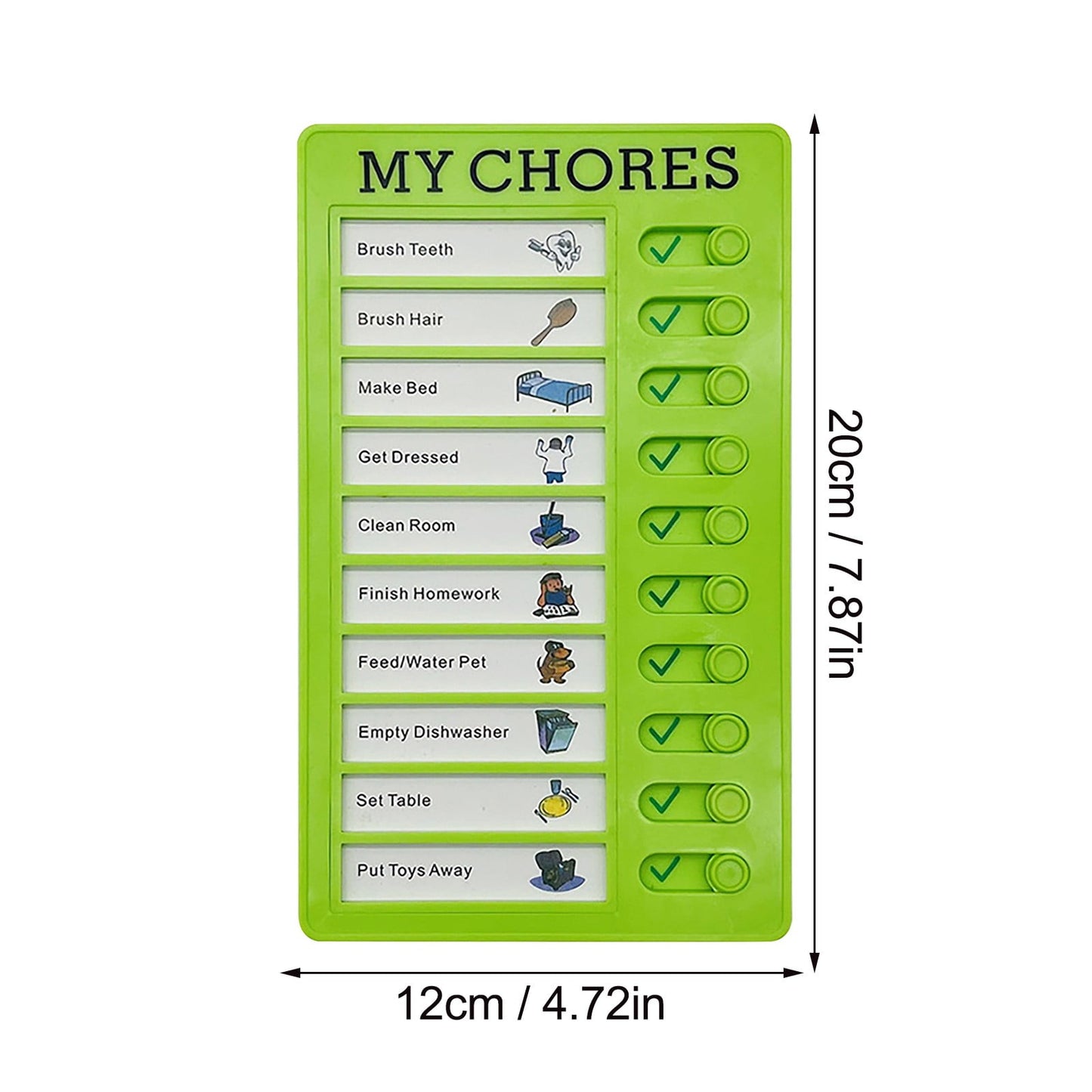 1Pc To Do List Checklist,Chores Chart for Man and Woman Chore Chart, Sliding Routine Chart to Do List, RV Checklist Task Planning Board, ADHD Tools Routine Visual Schedule Reminder(White5) White2