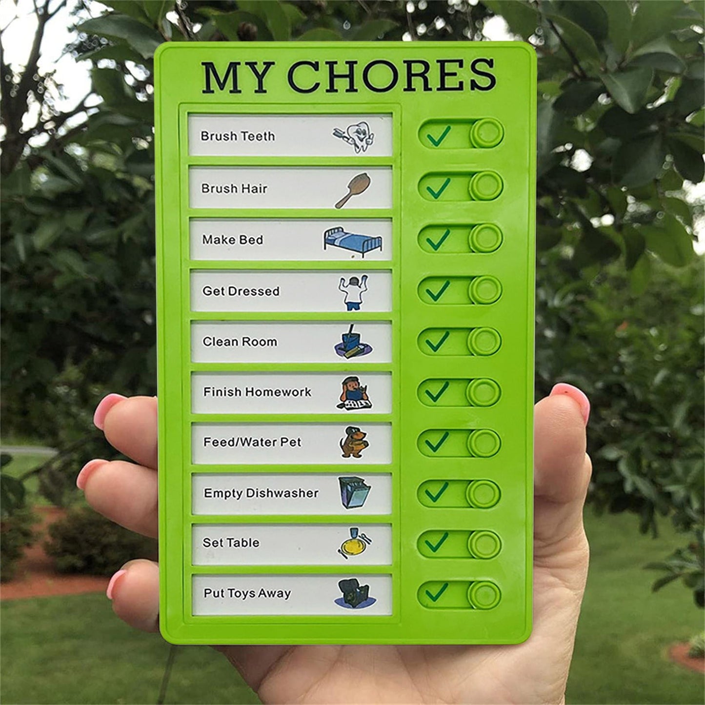 1Pc To Do List Checklist,Chores Chart for Man and Woman Chore Chart, Sliding Routine Chart to Do List, RV Checklist Task Planning Board, ADHD Tools Routine Visual Schedule Reminder(White5) White5