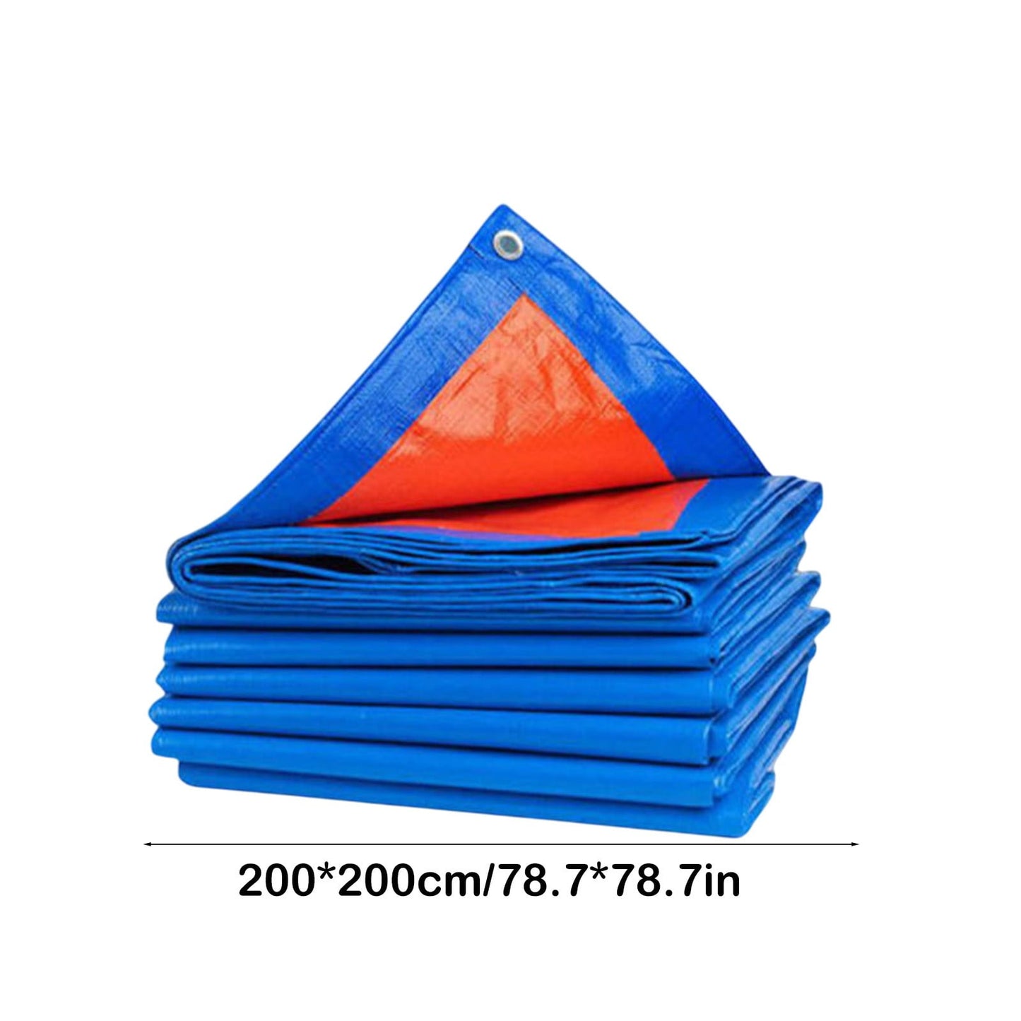 Heavy Duty Tarp Cover, Thick Tarps Waterproof Tear and Rip Proof UV Resistant Tarpaulin with Reinforced Grommets and Edges Blue
