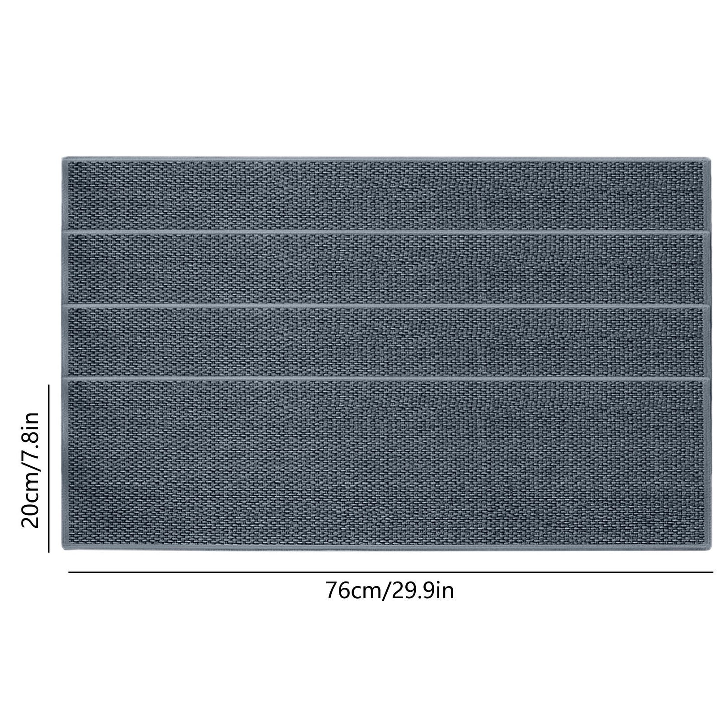 4-Piece Non-Slip Stair Treads, Self-Adhesive Striped Carpet Mats, Absorbent & Quiet Step Pads, Can Be Cut to Fit, Washable for Indoor Staircase Safety\u200b\u200b Gray 2