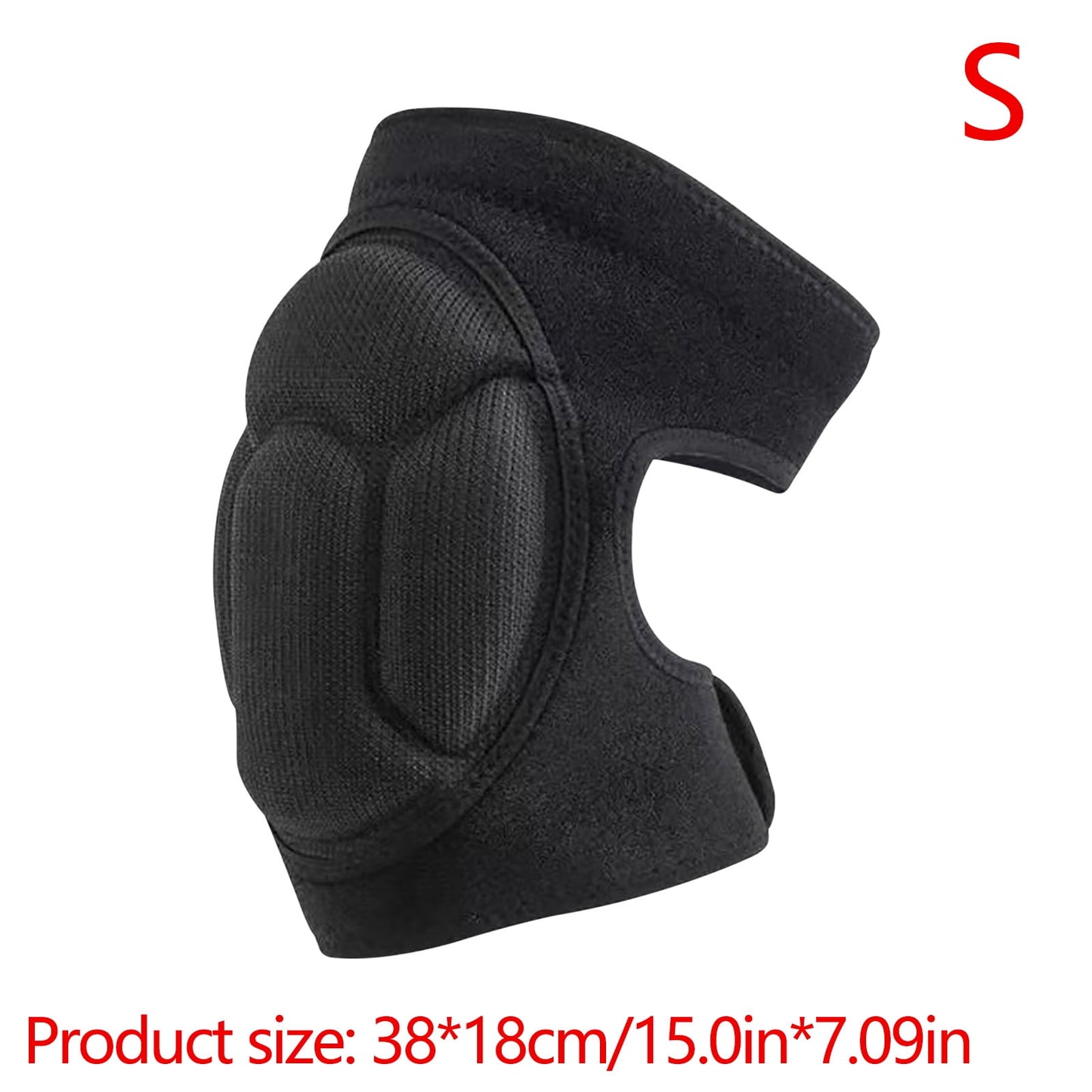 Adult Knee Pads for Gardening, Anti-Slip Collision Avoidance Kneepads with Thick EVA Foam, for House Cleaning, Construction Work, Volleyball, Football Knee Sleeve L Black