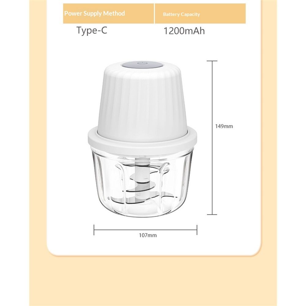 Mini Food Processor Cordless Set with Multiple 3*(350ml+250ml+100ml) Bowls＆ 6+3+2 Blades, Small Garlic Chopper Mincer, USB Rechargeable Battery Vegetable Chopper,Wireless Electric Meat Blender Grinder