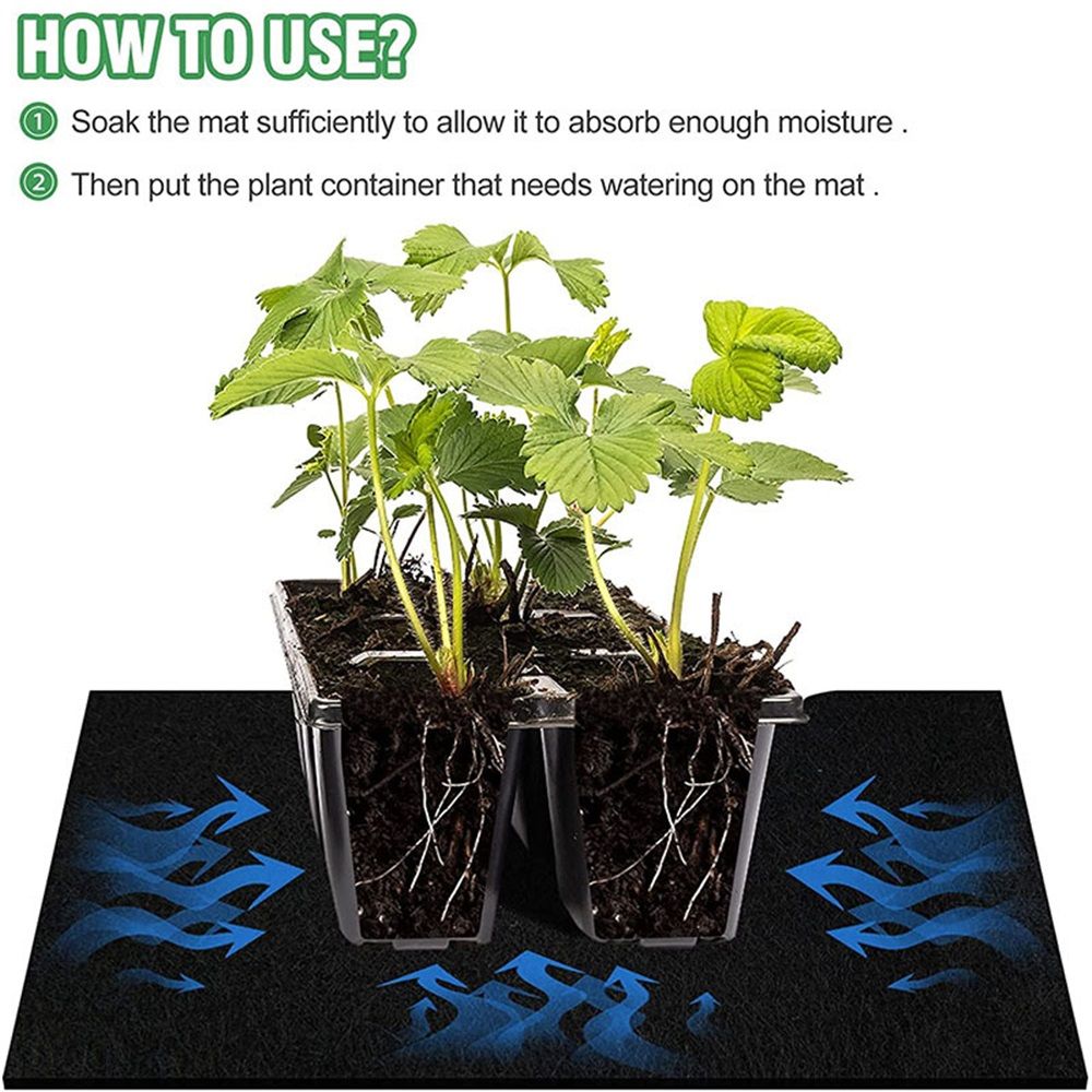 47.2*39.4 inch Automatic Plant Watering Mat  System Wick Cord for Seed Starter Tray Capillary Mat for Seedling Capillary Matting for Potted Plants Greenhouse Gardening