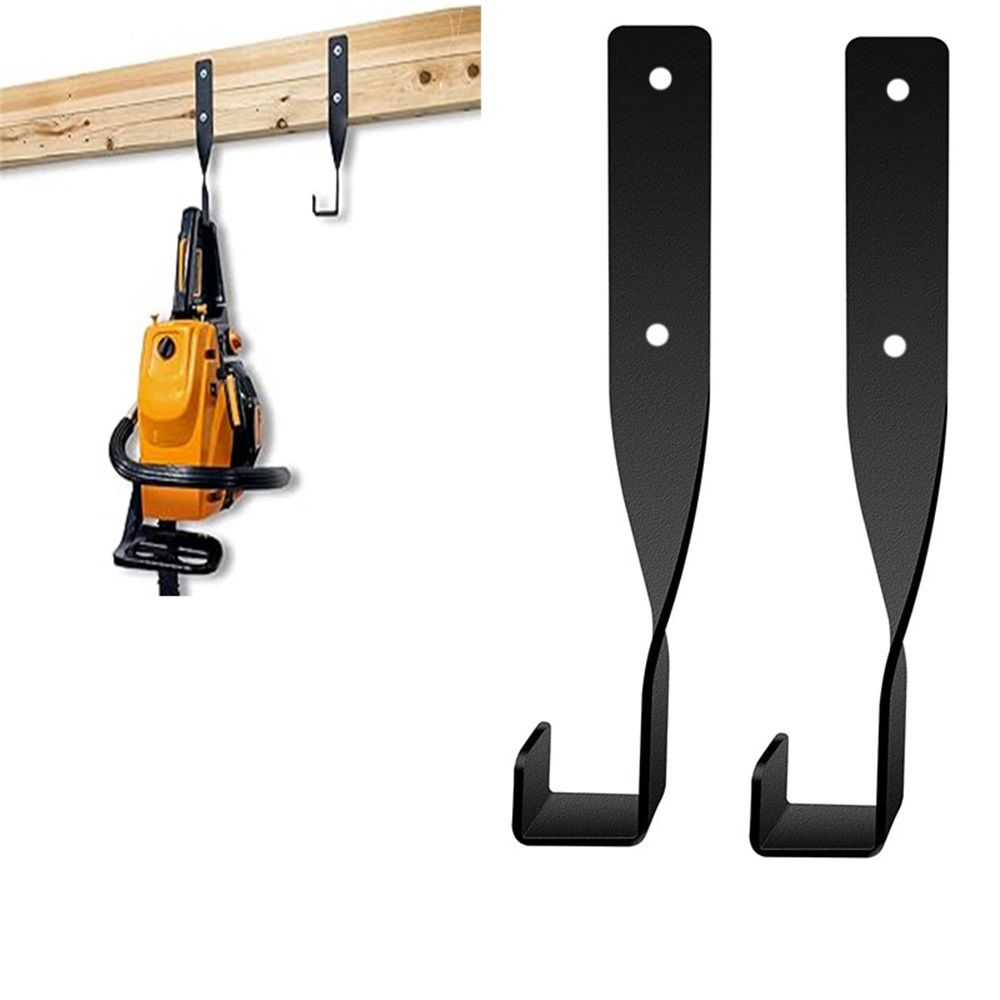 4PCS Chainsaw Wall Mount Holder Backpack Blower Rack Accessories and Tools for Garage Wall，Weed Eater String Trimmer Hanger Buddy Chain Saw Storage Rack Hook (4 Pcs)