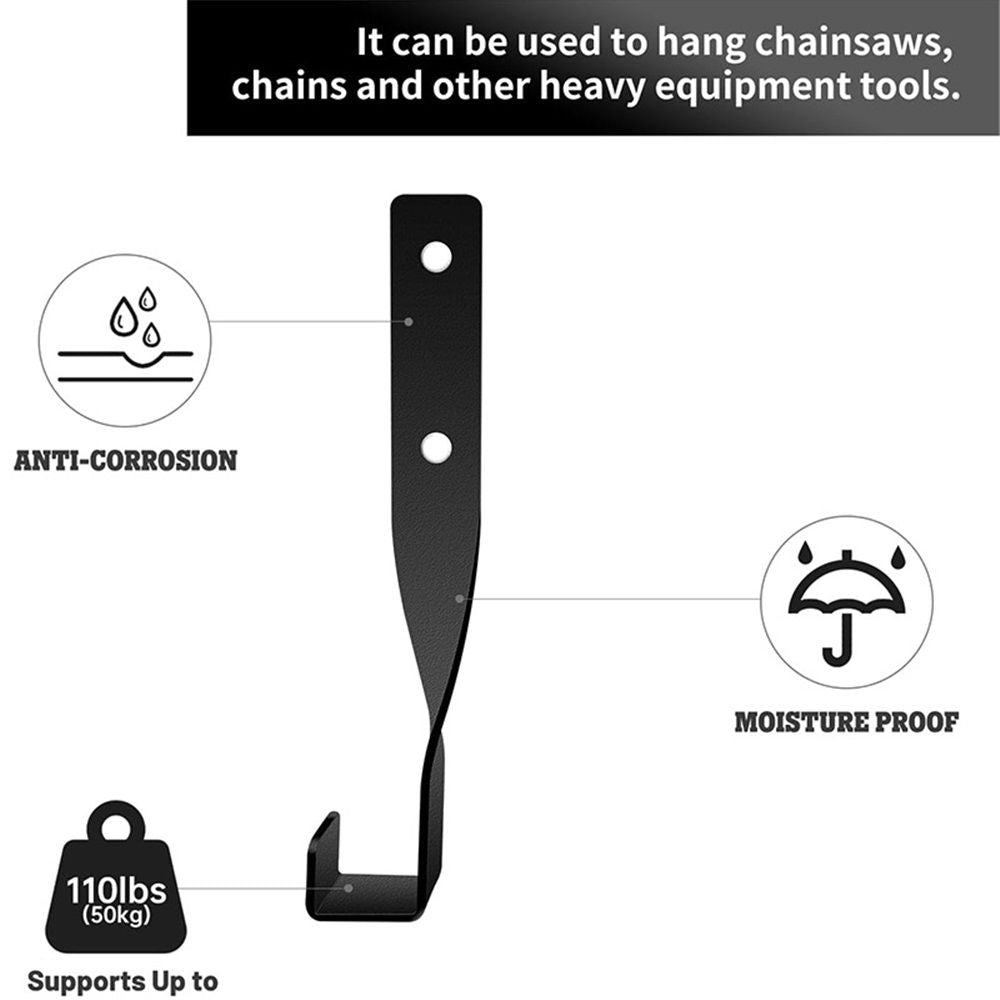 4PCS Chainsaw Wall Mount Holder Backpack Blower Rack Accessories and Tools for Garage Wall，Weed Eater String Trimmer Hanger Buddy Chain Saw Storage Rack Hook (4 Pcs)