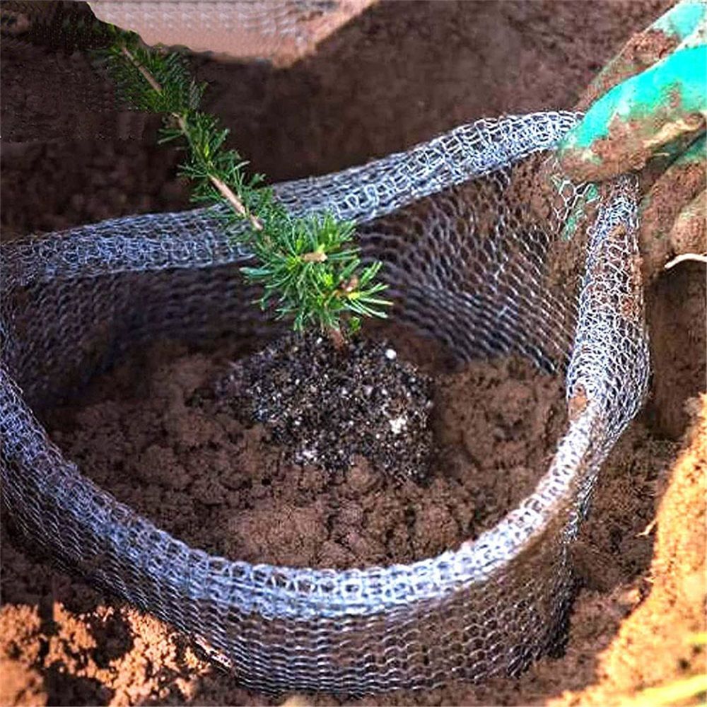 4-Piece  Stainless Steel Plant Root Guard Baskets: Protects Plants, Flowers & Vegetables from Gophers & Voles - Flexible & Easy to Install - Silver, Indoor/Outdoor Use（12*6inch）