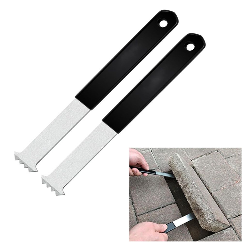 Paver Removal Tool, 2 Pcs Paver Puller Tool With Double Joint Scraper, Micro-Tooth Groove And Non-Slip Rubber Handle, Paver Extractor Tool For For Garden, Lawn, Patio, Brick, Block & Paver Replacement