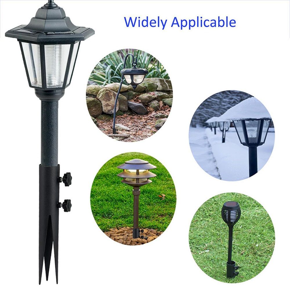 4 Pcs Steel Torch Stakes,Garden Stakes for Outdoor Lights,Metal Ground Spike Replacement Stakes for Solar Lights & Live Flame Torches,Outdoor Torch Stand Stake for Flagpoles, Fishing Rods