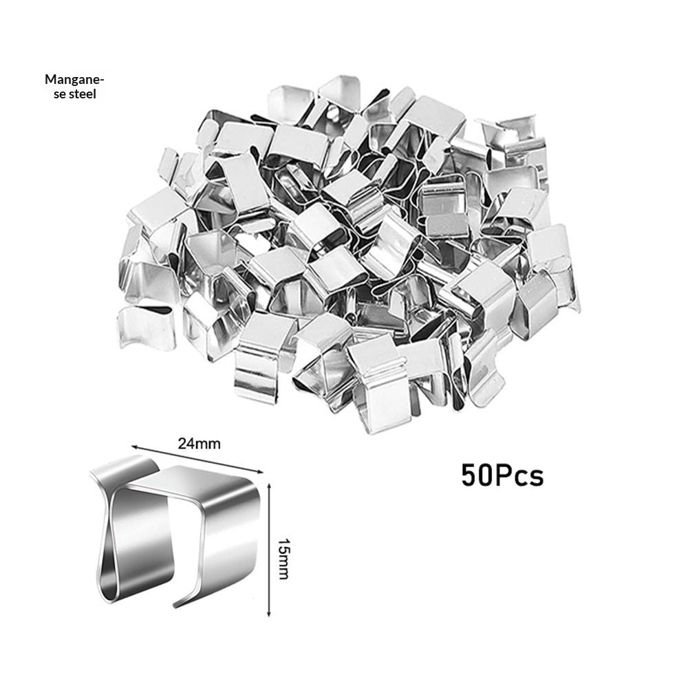 Gutter Clips for Hanging Outdoor Lights: 100 Pcs Metal Christmas Light Clips for outside String Lights - Weatherproof Gutter Clips for Xmas Halloween Seasonal Rope Mini Decoration Lights