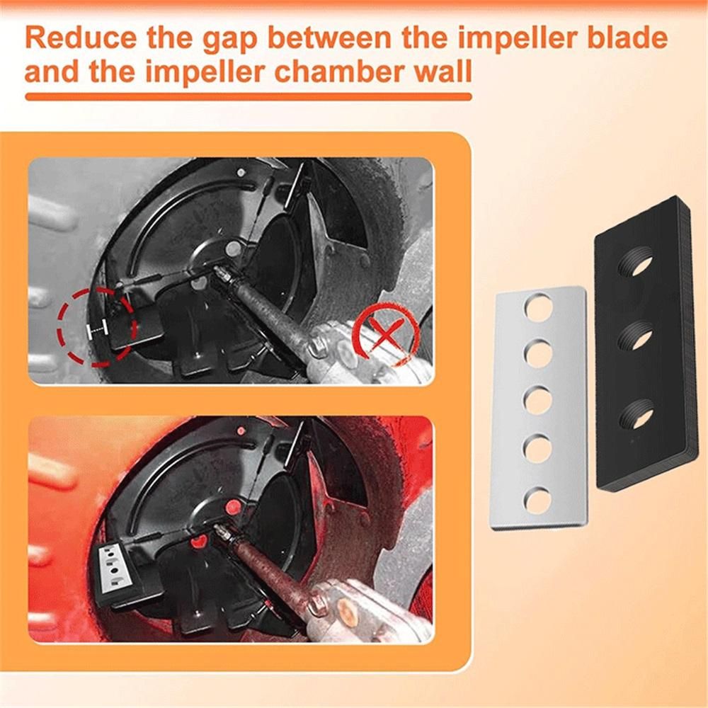 3/8" 3-Blade Snow Blower Impeller Modification Kit 2 Stage Chute Cab Universal Wrench Well Drilling Egg Tool Strips Machine Outdoor Blades