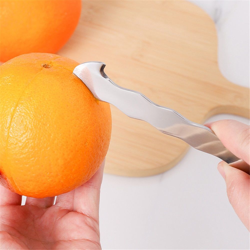 2 pack Orange Peeler Tool & Citrus Peeler- Stainless Steel Fruit Peeler for Oranges, Grapefruits, Lemons | Ergonomic Safe Cutter & Slicer, Easy Peel Skin Remover
