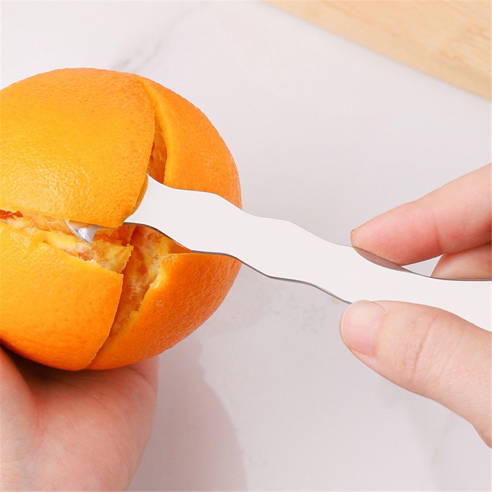 2 pack Orange Peeler Tool & Citrus Peeler- Stainless Steel Fruit Peeler for Oranges, Grapefruits, Lemons | Ergonomic Safe Cutter & Slicer, Easy Peel Skin Remover