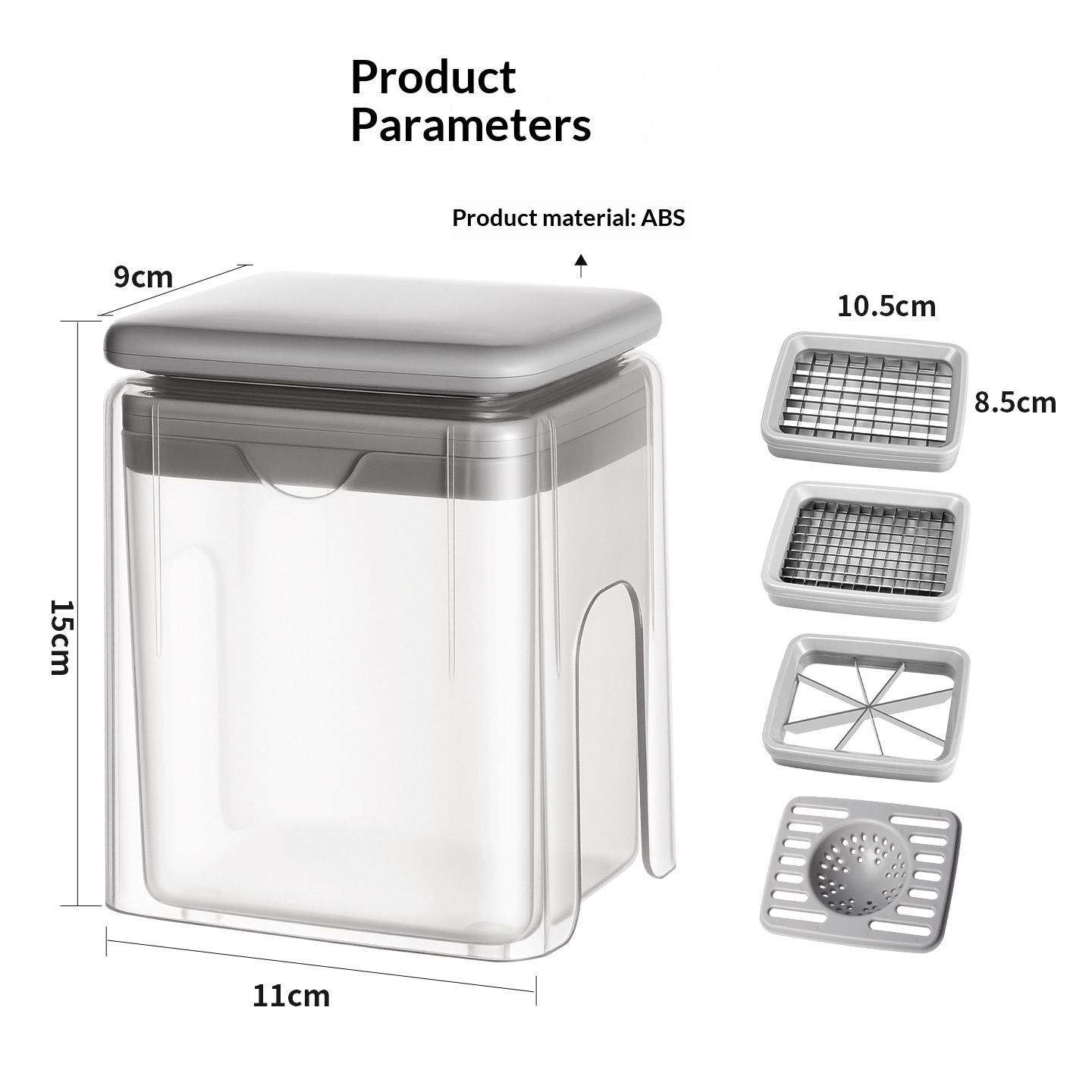 4-in-1 Vegetable Chopper, Slicer, French Fry Cutter | Potato Shredder, Onion Dicer, aple Slicer Manual Tool For Efficient Kitchen Prep And Convenient Food Dicing, Slicing, And Shreddi