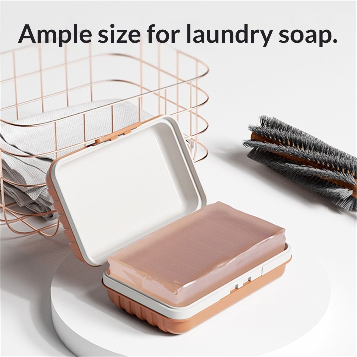 Soap Holder Dish 3 Pack for Shower, Travel Soap Case with Lid for Gym, Camping Essentials, Hiking, Travel Size Toiletries, Portable, Leakproof, Brown