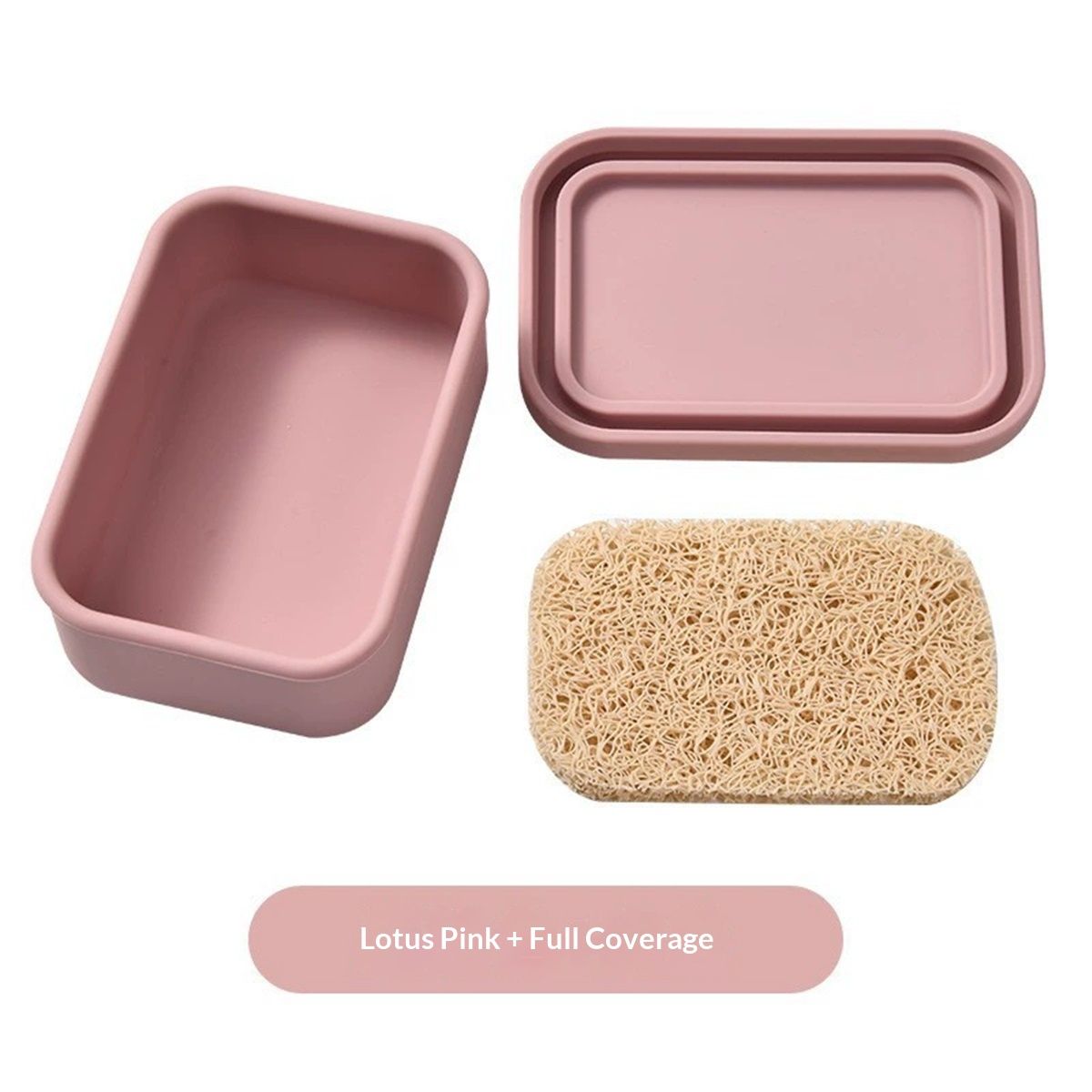 2pcs Proof Silicone Travel Soap Case with Draining Tray - Bar Soap Holder for Travel, Gym & Camping - Mess-Free Portable Soap Container for Carry-on Bags