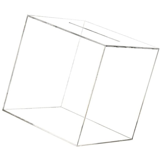 Clear Piggy Bank for Adults, Clear Acrylic, Money Tip Change Box to Help Budget and Save, Unopenable Savings Coin Money Jar Box for Adults(Square small size 12 * 12cm)