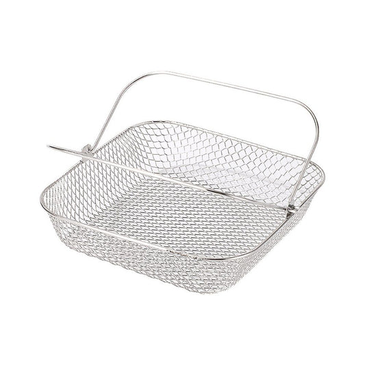 Square Air Fryer Basket Air Fryer Accessories, 304 Stainless Steel Mesh Basket with Handle Replacement Accessory