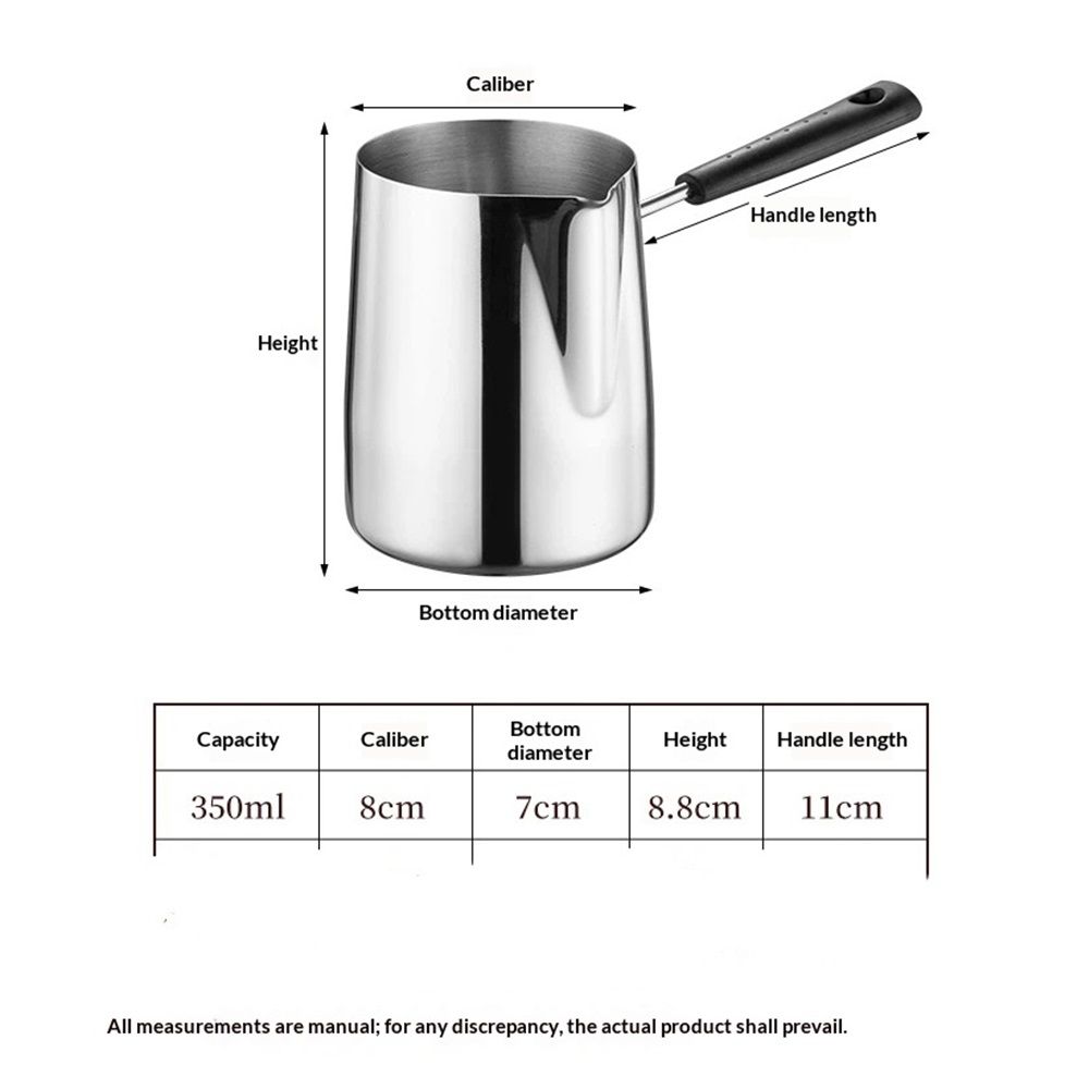 Classics Coffee Pot, 12oz/350ml Stainless Steel Milk Frothing Jug Long Handle Coffeware Pull Flower Toroid Pitcher Milk Warmer Hot Chocolate Maker