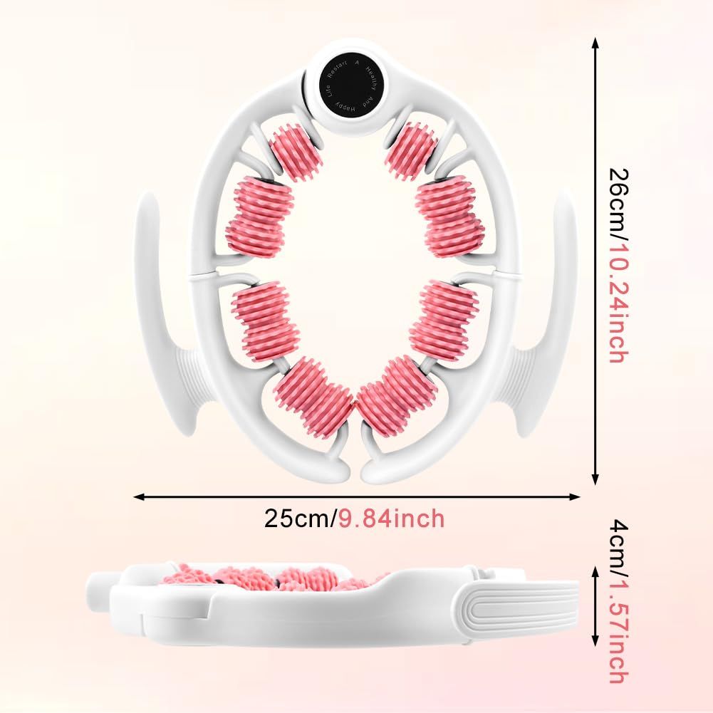 Pink leg massage roller clip, calf muscle relaxation and shaping tool, yoga fitness leg trainer, slimming leg muscle relaxer.