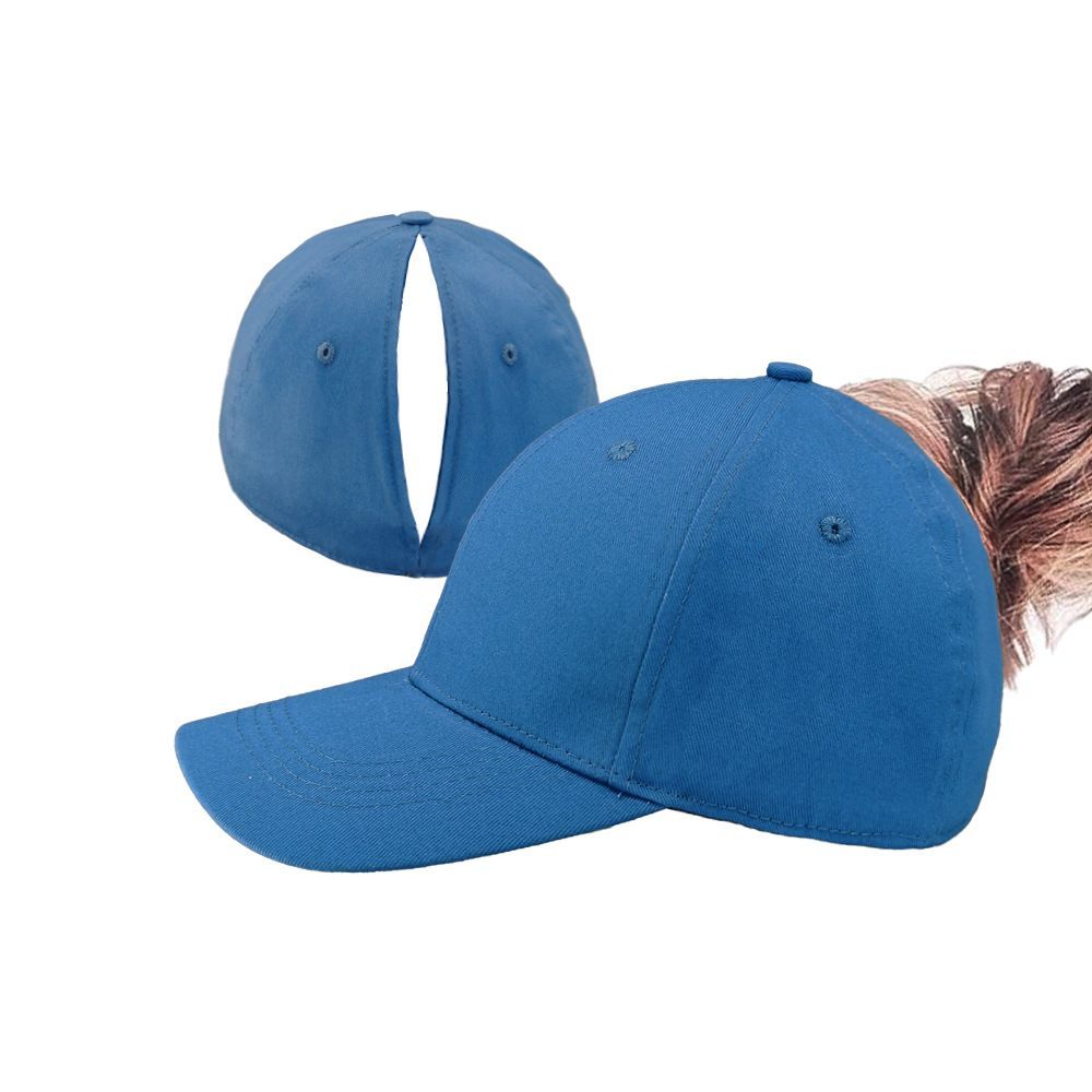 Magnetic Ponytail Cap Cotton Mesh White