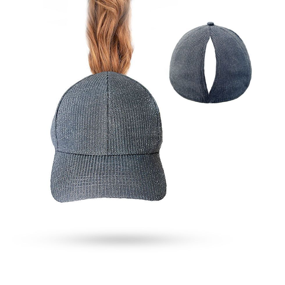 Magnetic Ponytail Cap Grey