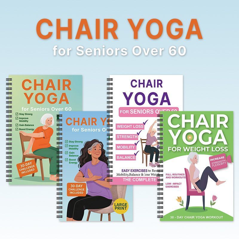 Two-Pack Coil Bound Senior Fitness Notebooks, Stable Strength Training & All-Round Improvement Yoga Guides