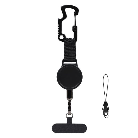 D Buckle Retractable Phone Lanyard, Flexible Pull Key Chain, Sturdy Woven Webbing Holder For Mobile Phones, Luggage And Keys