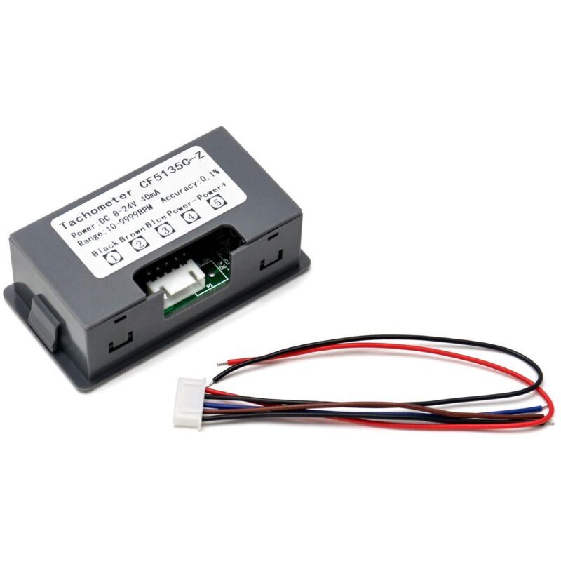 Digital Display Tachometer Digital 4 LED Digit Tachometer Rpm Speedometer Panel NPN Proximity Switch Effect Sensor