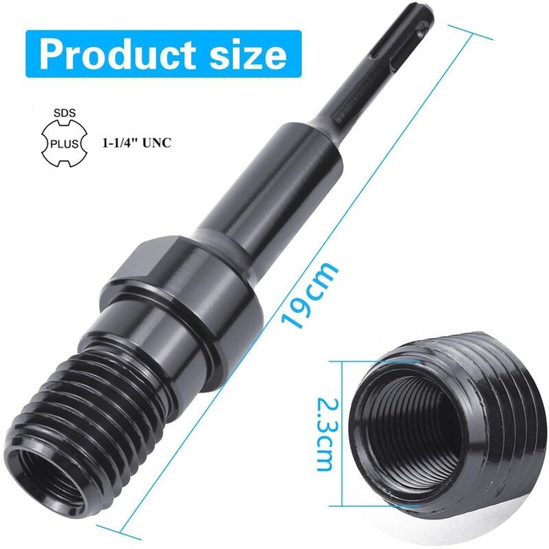 SDS Plus Adapter Core Drill Adapter UNC to SDS Plus Adapter, 1.25 in