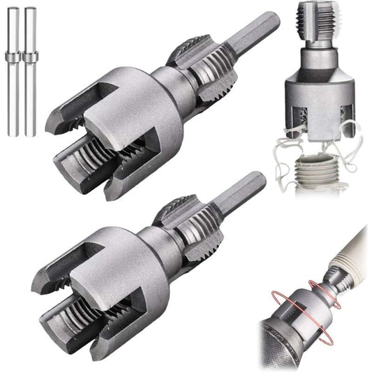 and Integrated Internal and External Pipe Threading Tool and, Pipe Repair and Dfayu Suitable for Electric Drill Thread Cutting, 0.5 in, 0.75 in