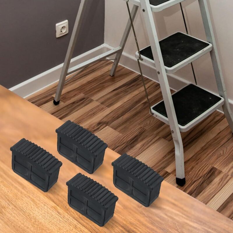 4 Pcs Ladder Stabilizer Pads Slip, in Rubber Anti-for Legs of Folding Ladders, 60 X 22 mm, 22 mm