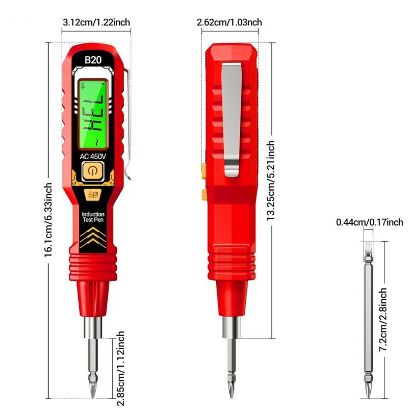 Testeur of Tension Tool for Electricite Multimetre Digital of Test Electric Localisateur of Disjoncteur with Light LED
