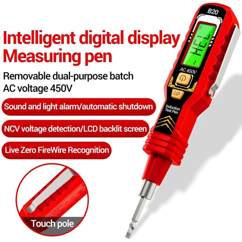 Testeur of Tension Tool for Electricite Multimetre Digital of Test Electric Localisateur of Disjoncteur with Light LED