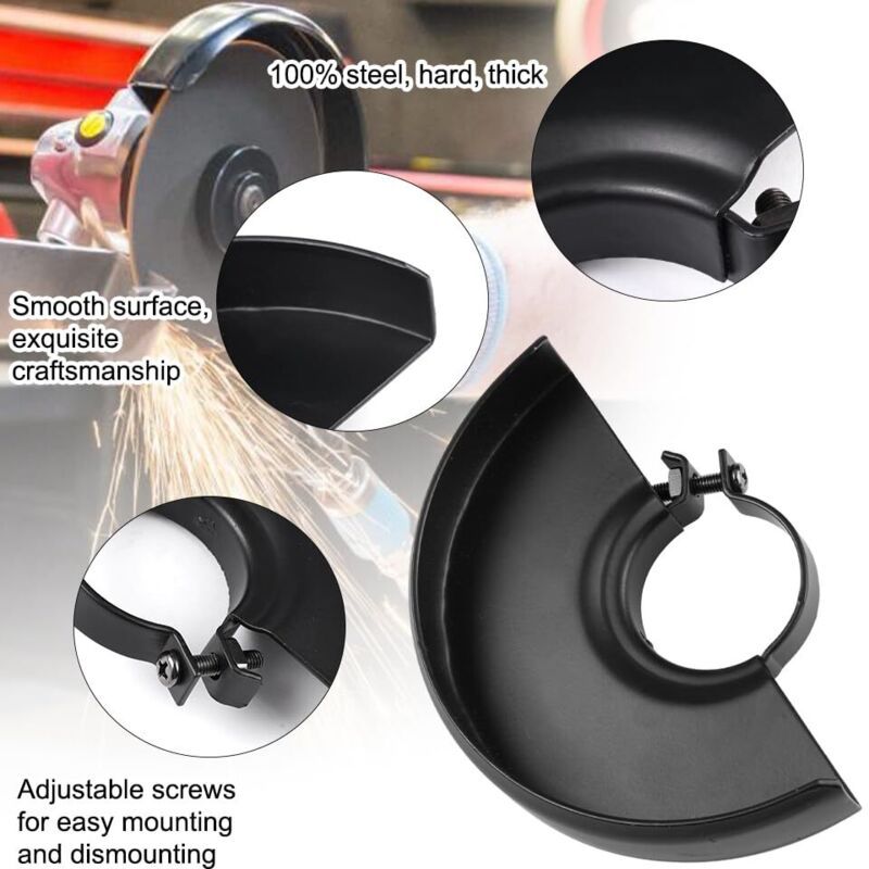 2 Pcs Dust Extraction Guards Caps for Grinders Compatible with 125mm, Internal Diameter Cut and Spark Resistant, 42mm