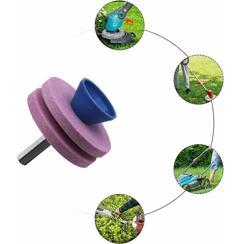 Affuteur Blade Mower Gazon Rose, Meule Daffutage for Tools of Garden Aiguiseur Remplacements of Tool of Mower