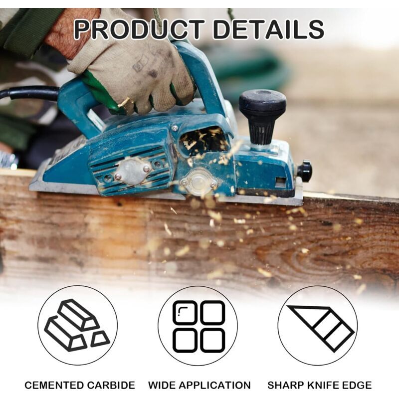 10 Pcs Blade of Rabot HSS Wood, Bosch Rabots MAKlTA Reversibles Blade of Raboteuse, 82mm