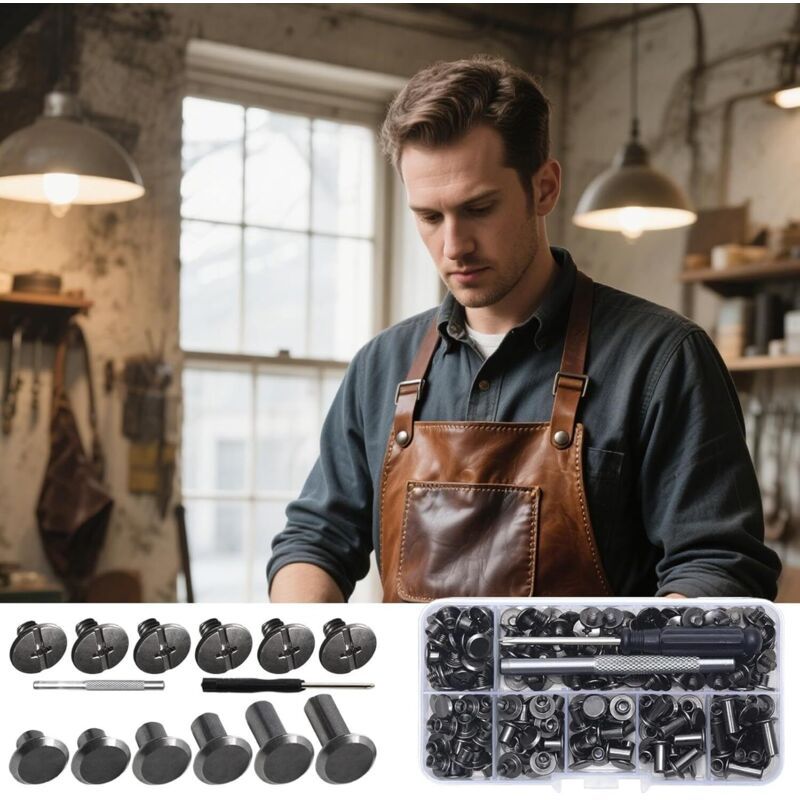 110 Pcs Rivets A Screws in Leather of Reliure Accessories Multi