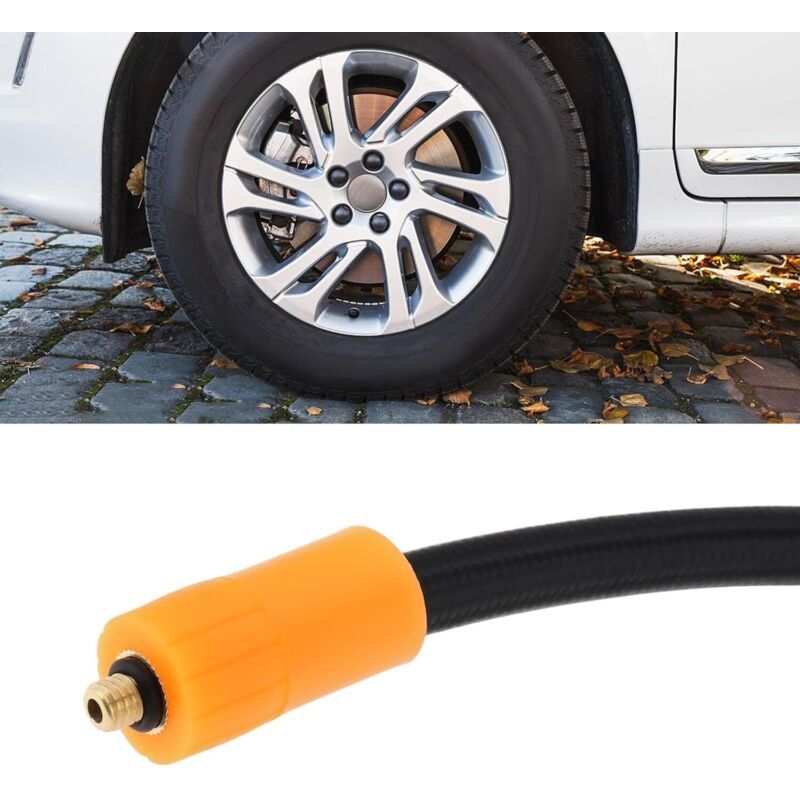 Adapter of Hose of Inflation of Tire M6 for Mandrin a Clamp for Nozzle of Tire Car Motorcycle Bicycle Connector of Hose of Pump a Air, 40cm