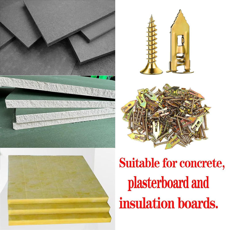 380 Pcs Self-Drilling Wall Anchors and Screw Kit Drywall Fixing Anchors Repair Tools Fasteners for Mounting Furniture on Moist Drywall