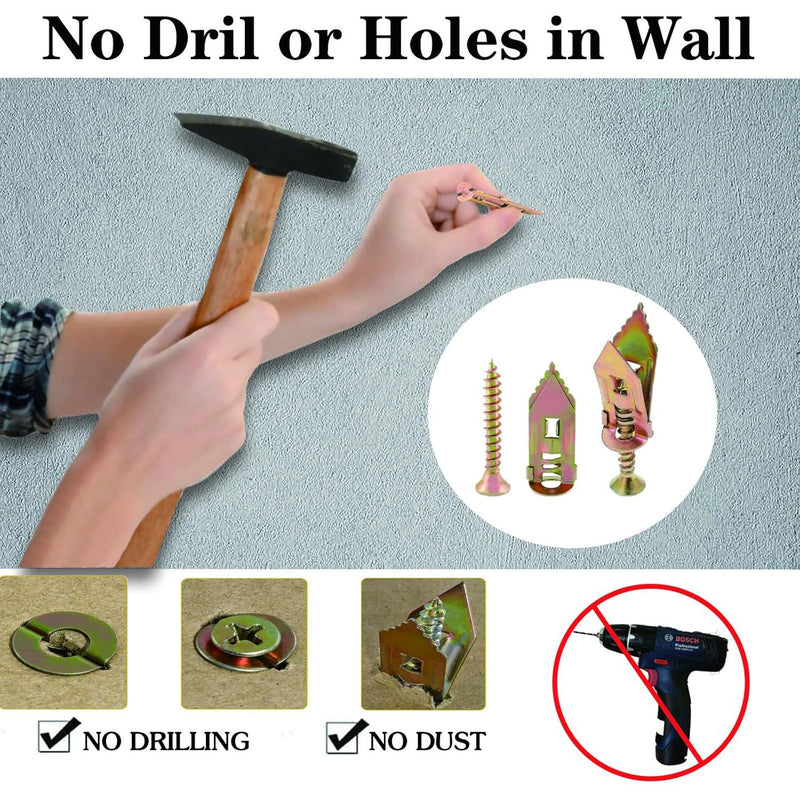 380 Pcs Self-Drilling Wall Anchors and Screw Kit Drywall Fixing Anchors Repair Tools Fasteners for Mounting Furniture on Moist Drywall