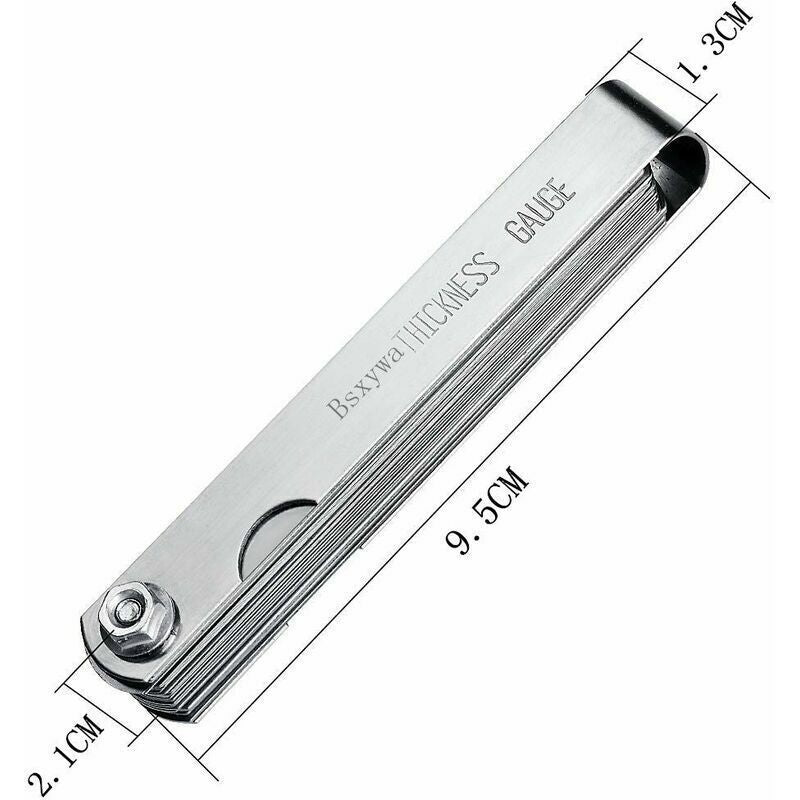 32 Blades Stainless Steel Feeler Gauge Set Metric and Imperial Dual Marking Thickness Gauge for Measuring Valve Clearance