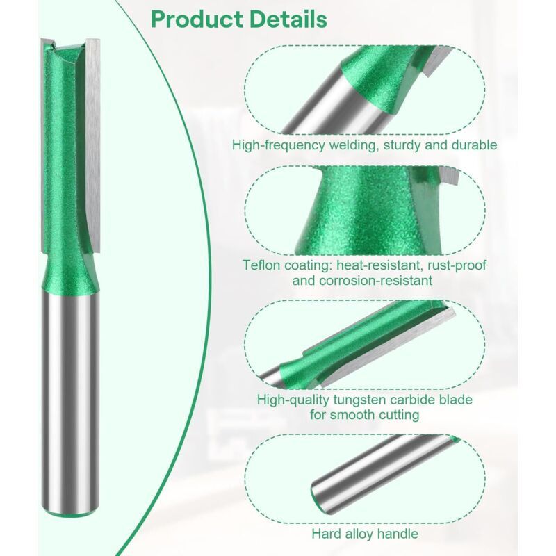 6, Wood Router Bits Copying Bits for Woodworking Bits Grooving Bits for Routers Piece Shank Router Bit Set, 6mm, 8mm, 3mm, 4mm, 5mm, 7mm