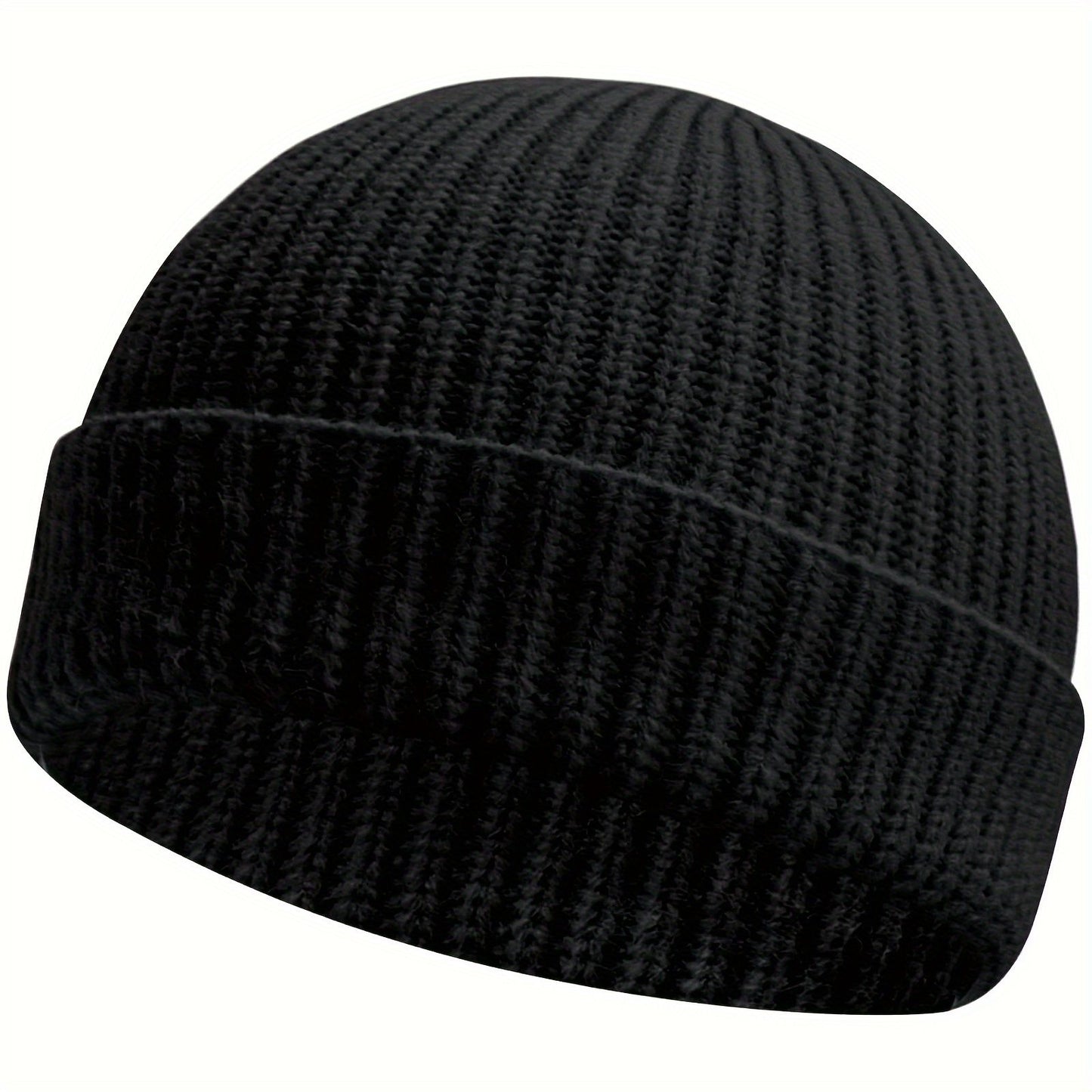 Men's Short Brimless Fisherman Beanie - Claret