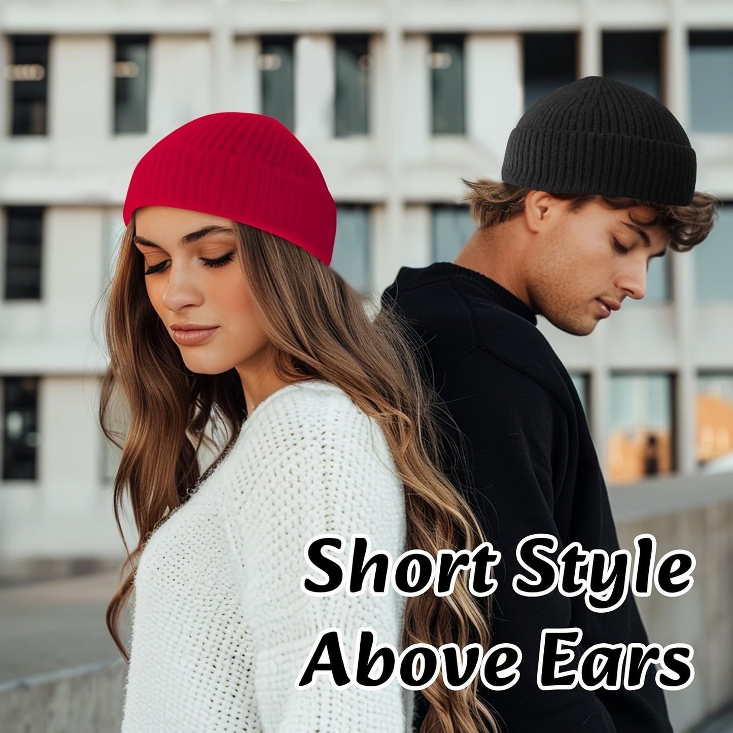 Men's Short Brimless Fisherman Beanie - Coffee