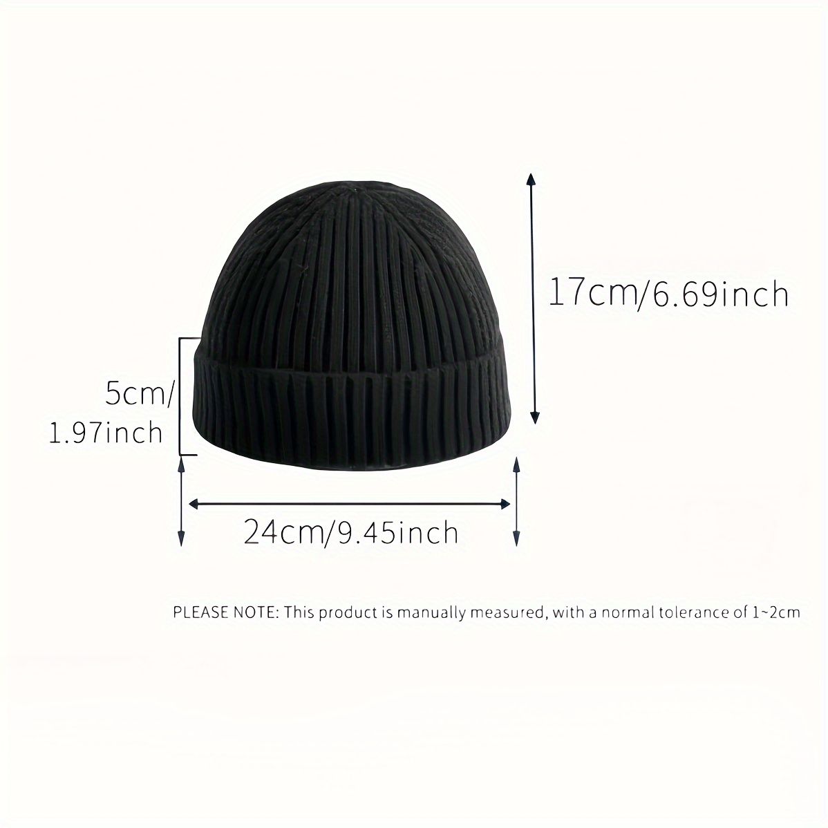 Men's Short Brimless Fisherman Beanie - Glory Red